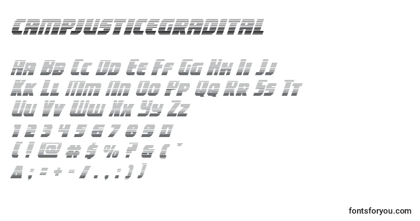 Fuente Campjusticegradital - alfabeto, números, caracteres especiales