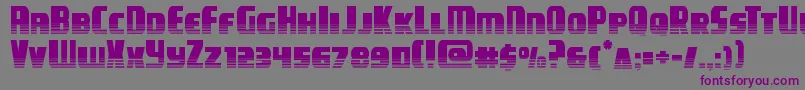 campjusticehalftone Font – Purple Fonts on Gray Background