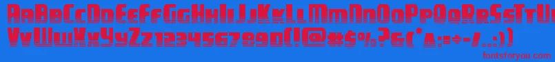 campjusticehalftone Font – Red Fonts on Blue Background