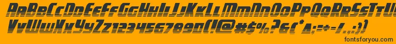 campjusticehalftoneital Font – Black Fonts on Orange Background