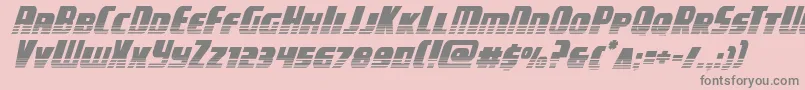 campjusticehalftoneital-Schriftart – Graue Schriften auf rosa Hintergrund