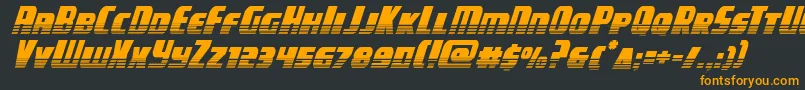 campjusticehalftoneital Font – Orange Fonts on Black Background