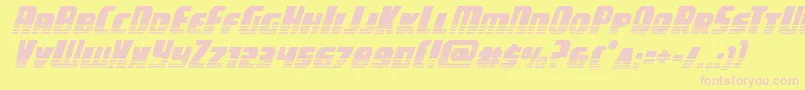 campjusticehalftoneital Font – Pink Fonts on Yellow Background