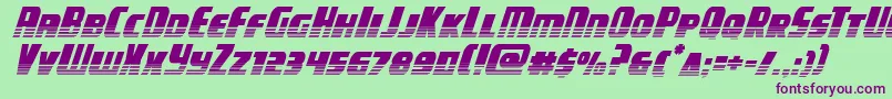 campjusticehalftoneital Font – Purple Fonts on Green Background
