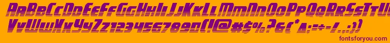 campjusticehalftoneital Font – Purple Fonts on Orange Background