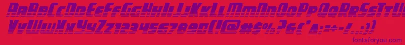 campjusticehalftoneital Font – Purple Fonts on Red Background