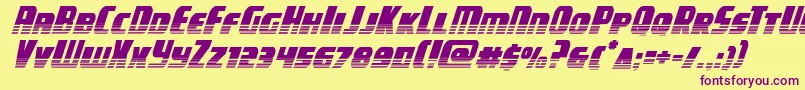 campjusticehalftoneital Font – Purple Fonts on Yellow Background