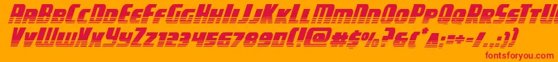 campjusticehalftoneital Font – Red Fonts on Orange Background