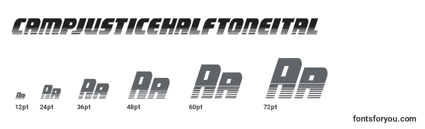 Campjusticehalftoneital Font Sizes