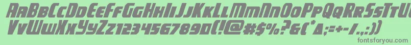 campjusticeital Font – Gray Fonts on Green Background