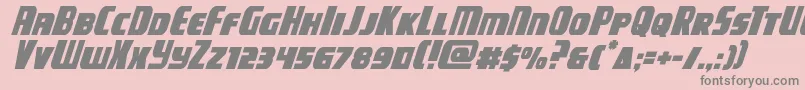 campjusticeital Font – Gray Fonts on Pink Background