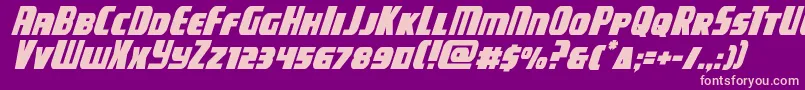 campjusticeital Font – Pink Fonts on Purple Background