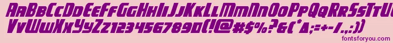 campjusticeital Font – Purple Fonts on Pink Background