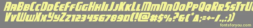 campjusticeital Font – Yellow Fonts on Gray Background