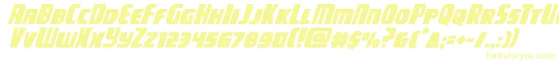 campjusticeital Font – Yellow Fonts on White Background