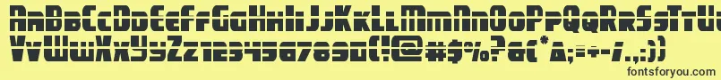 campjusticelaser Font – Black Fonts on Yellow Background