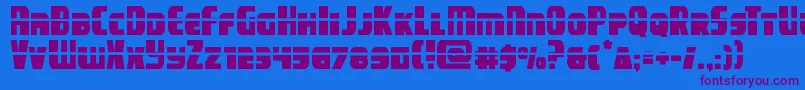 campjusticelaser Font – Purple Fonts on Blue Background