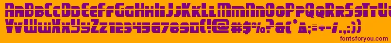 Шрифт campjusticelaser – фиолетовые шрифты на оранжевом фоне
