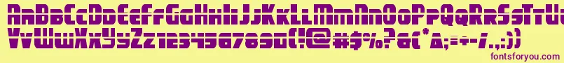 campjusticelaser Font – Purple Fonts on Yellow Background