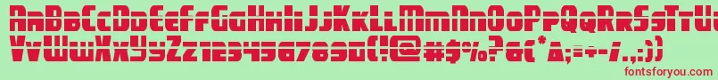 campjusticelaser Font – Red Fonts on Green Background