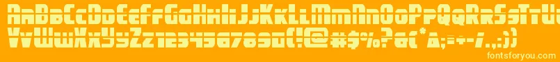 campjusticelaser Font – Yellow Fonts on Orange Background