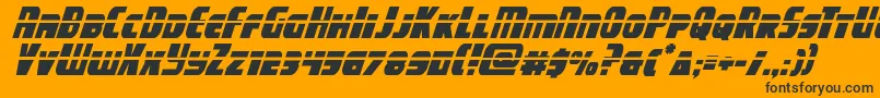 campjusticelaserital Font – Black Fonts on Orange Background