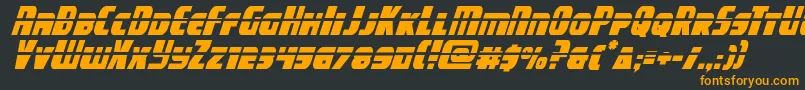 campjusticelaserital Font – Orange Fonts on Black Background