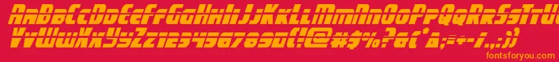 campjusticelaserital Font – Orange Fonts on Red Background