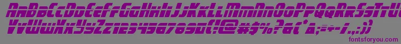 campjusticelaserital Font – Purple Fonts on Gray Background