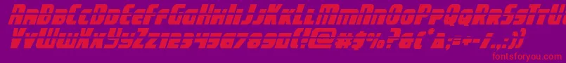 campjusticelaserital Font – Red Fonts on Purple Background