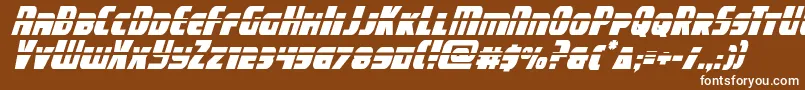 campjusticelaserital Font – White Fonts on Brown Background