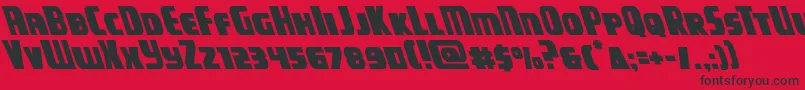 campjusticeleft Font – Black Fonts on Red Background