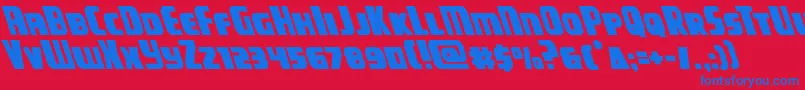 campjusticeleft Font – Blue Fonts on Red Background