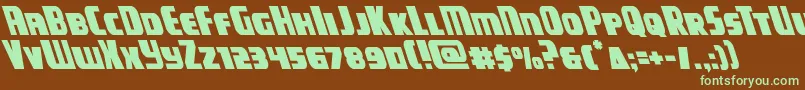 campjusticeleft Font – Green Fonts on Brown Background