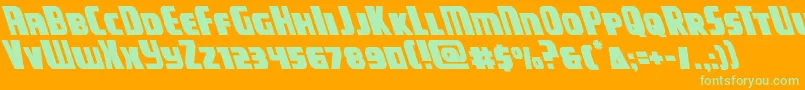 campjusticeleft Font – Green Fonts on Orange Background