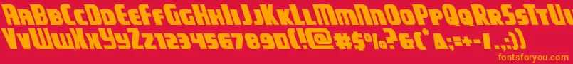 campjusticeleft Font – Orange Fonts on Red Background