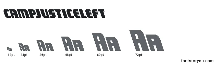 Campjusticeleft Font Sizes