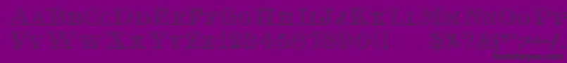 EingraviertBeveled Font – Black Fonts on Purple Background