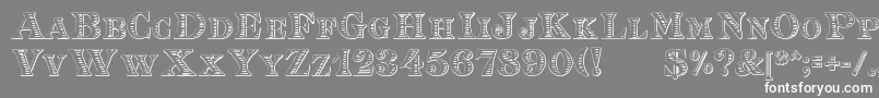 EingraviertBeveled Font – White Fonts on Gray Background