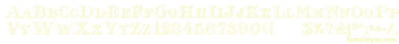 EingraviertBeveled-fontti – keltaiset fontit