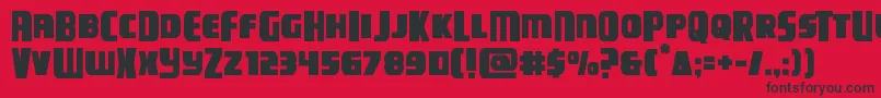 campjusticemidcase Font – Black Fonts on Red Background