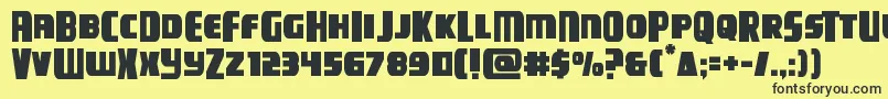 campjusticemidcase Font – Black Fonts on Yellow Background