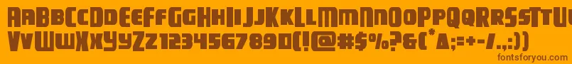 campjusticemidcase Font – Brown Fonts on Orange Background