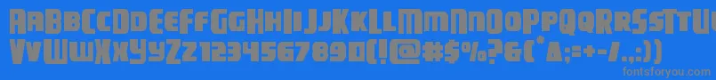 campjusticemidcase Font – Gray Fonts on Blue Background