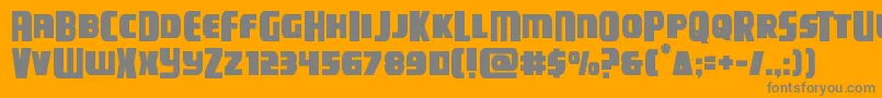 campjusticemidcase Font – Gray Fonts on Orange Background