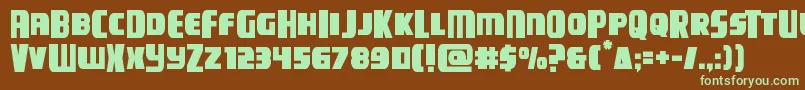 campjusticemidcase Font – Green Fonts on Brown Background