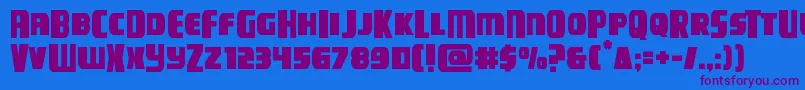 campjusticemidcase Font – Purple Fonts on Blue Background