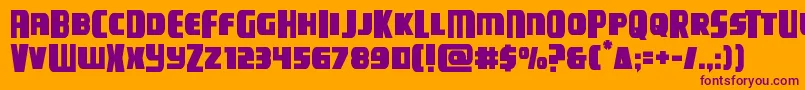 campjusticemidcase Font – Purple Fonts on Orange Background