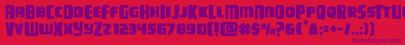 campjusticemidcase Font – Purple Fonts on Red Background