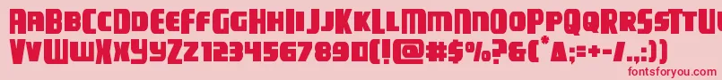 campjusticemidcase Font – Red Fonts on Pink Background